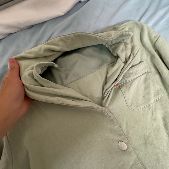 Green sleepwear button up - Picture 8 of 10